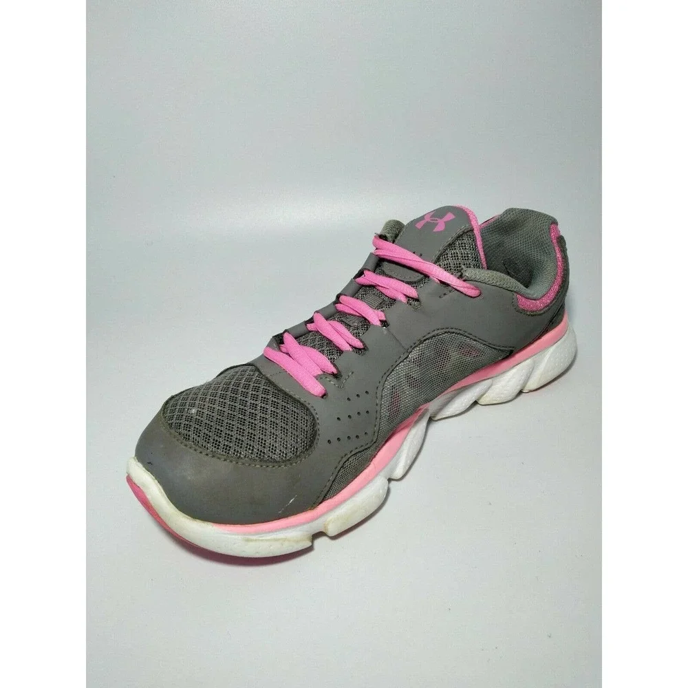 Women’s Under Armour Gray/Pink Sneakers 8.5